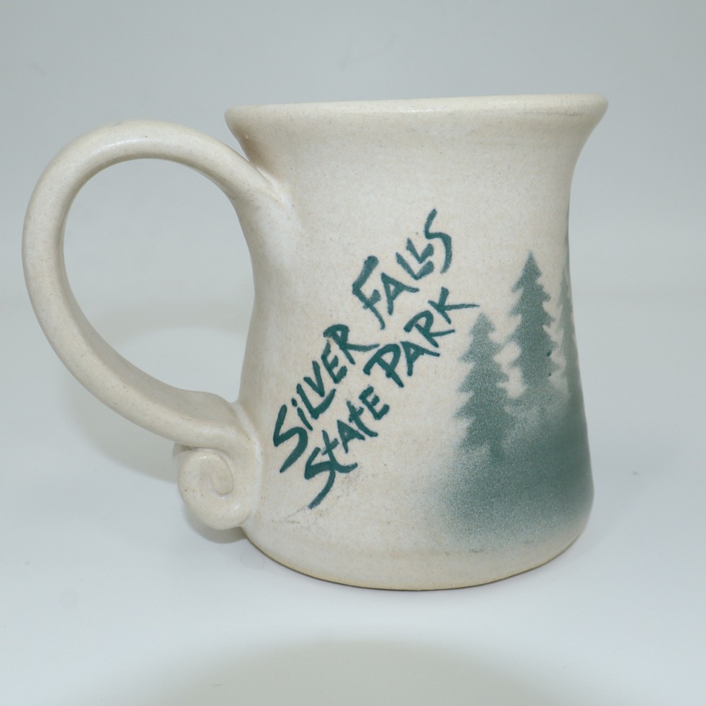 Lindsoe Clayworks Pottery Bigfoot Silver Falls State Park Mug PNW Stoneware